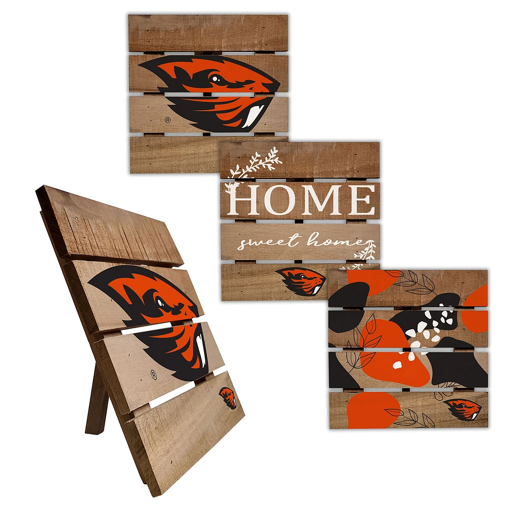 Oregon State Beavers Four-Piece Hot Plate Set