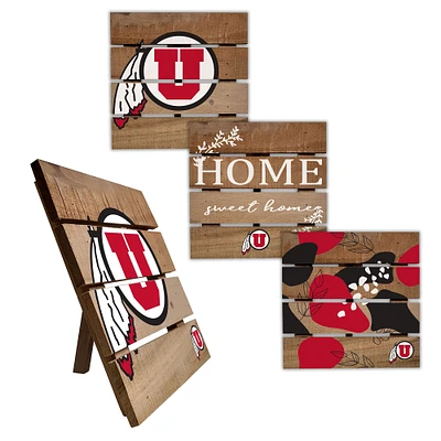 Utah Utes Four-Piece Hot Plate Set