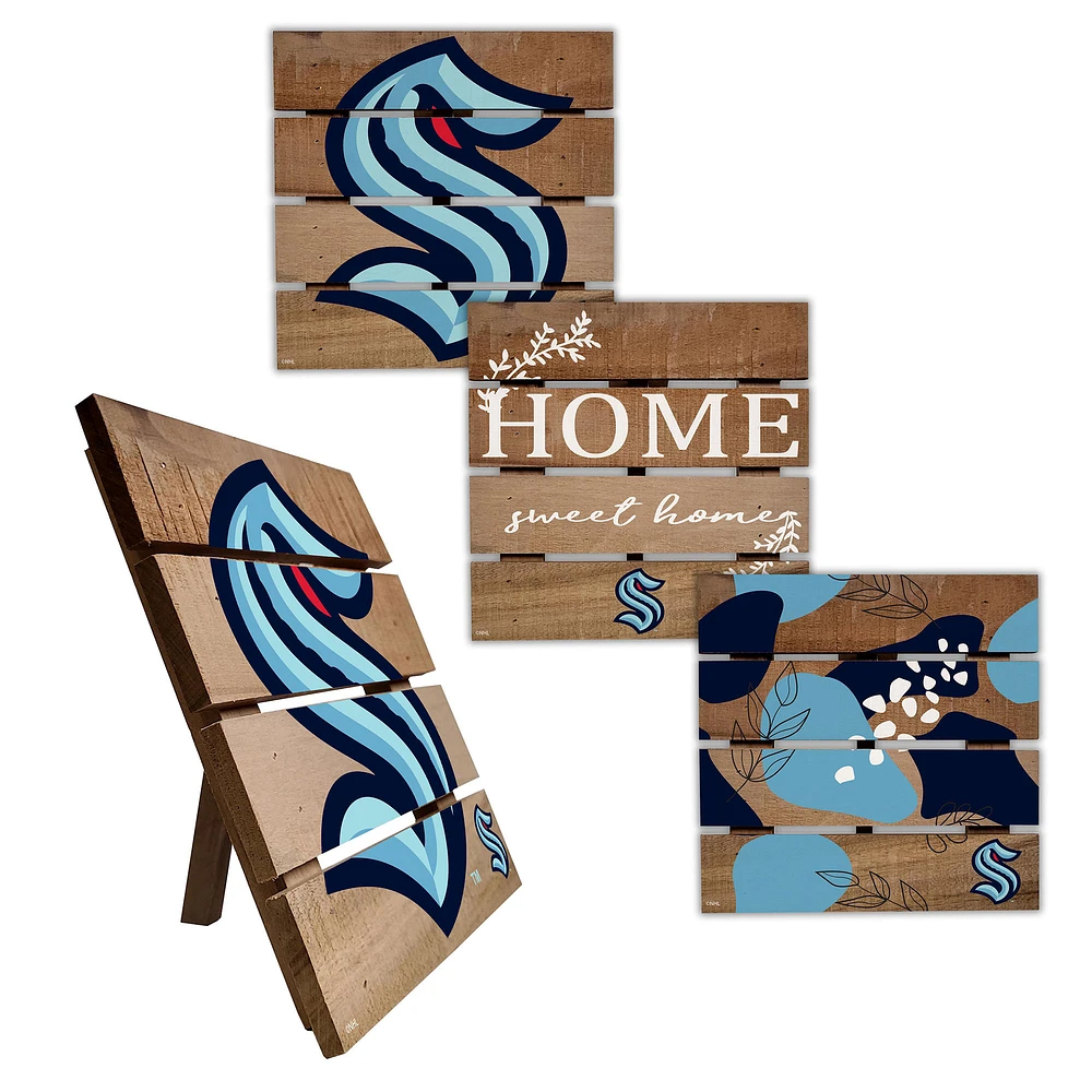 Seattle Kraken Four-Piece Hot Plate Set