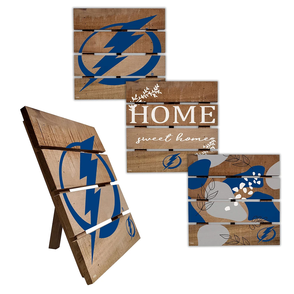 Tampa Bay Lightning Four-Piece Hot Plate Set