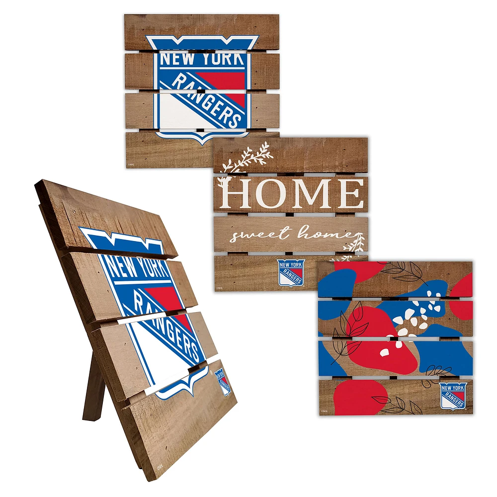 New York Rangers Four-Piece Hot Plate Set