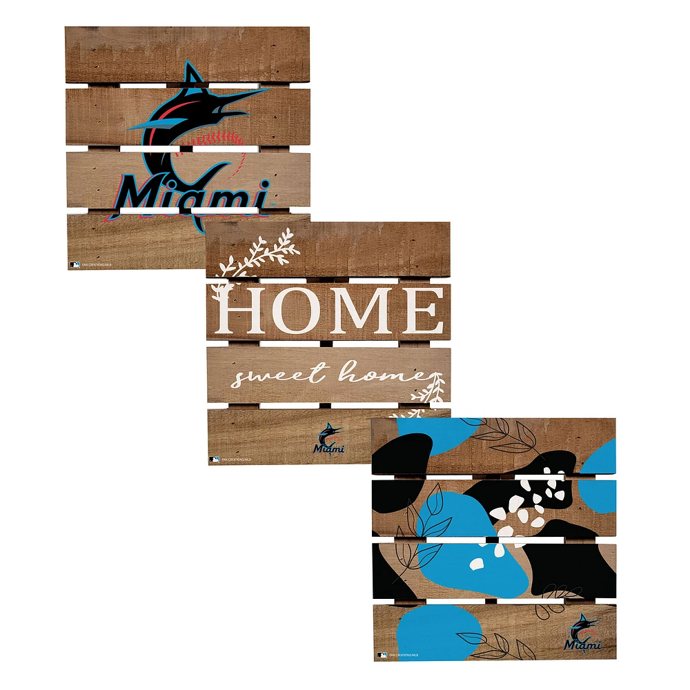 Miami Marlins Four-Piece Hot Plate Set