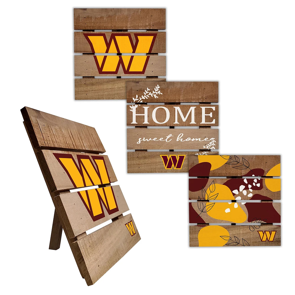 Washington Commanders Four-Piece Hot Plate Set