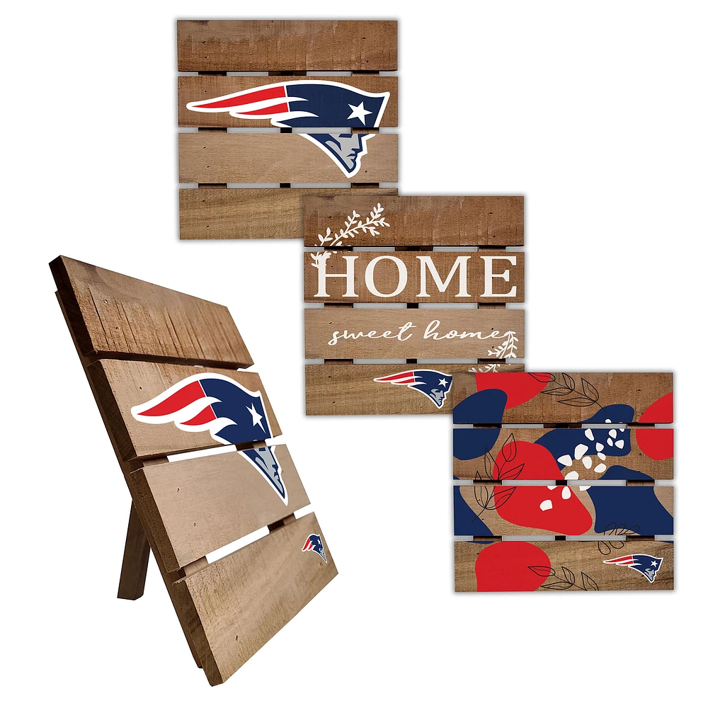 New England Patriots Four-Piece Hot Plate Set
