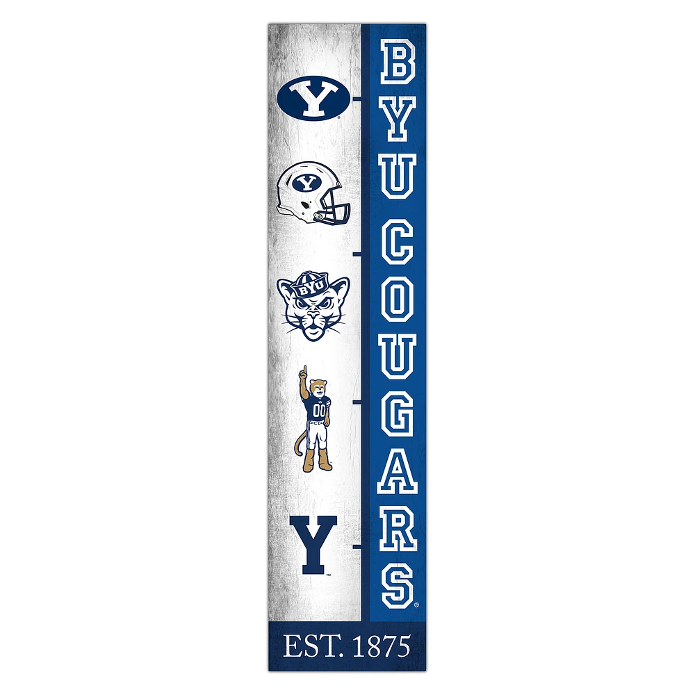 BYU Cougars 6" x 24" Progression Wood Sign