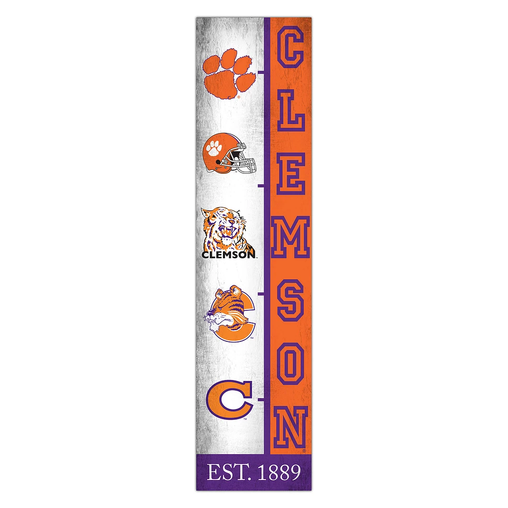 Clemson Tigers 6" x 24" Progression Wood Sign