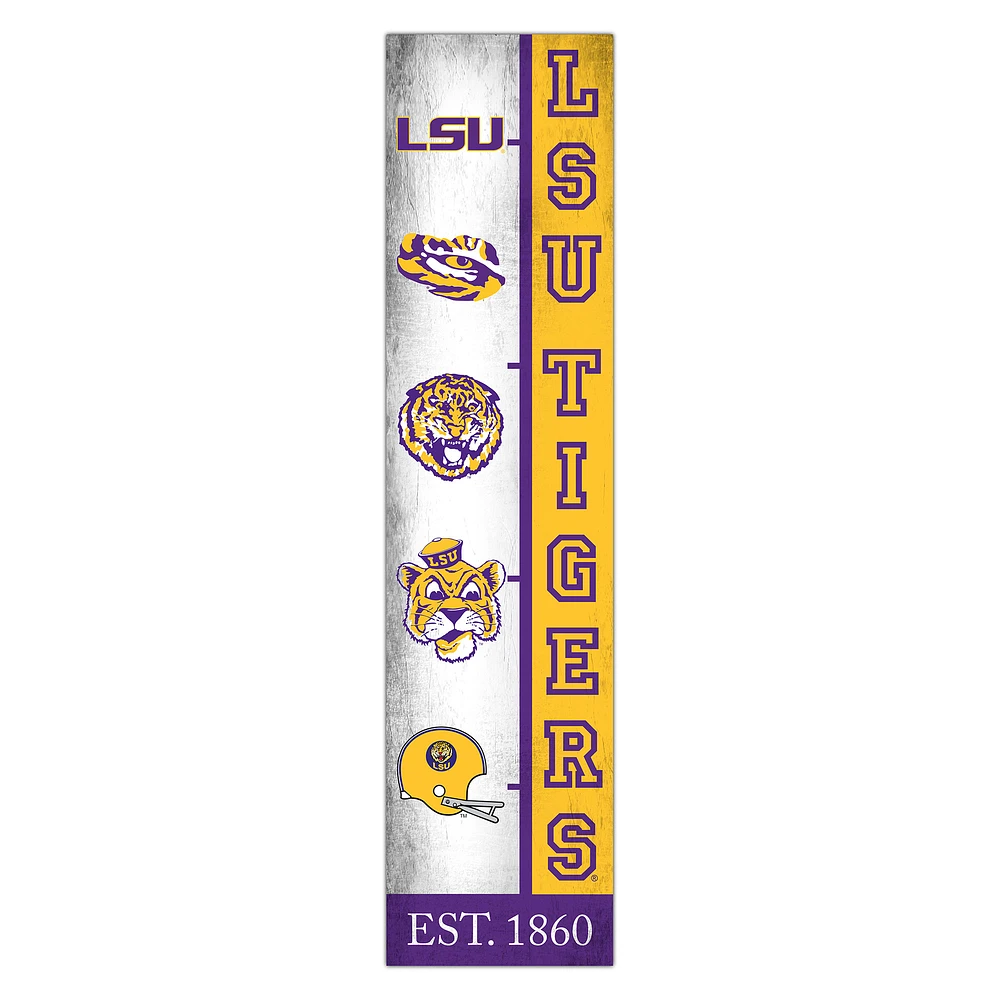 LSU Tigers 6" x 24" Progression Wood Sign