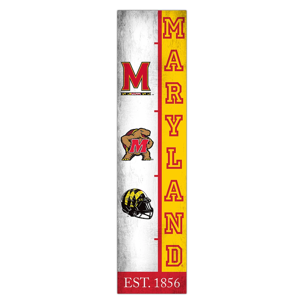 Maryland Terrapins 6" x 24" Progression Wood Sign