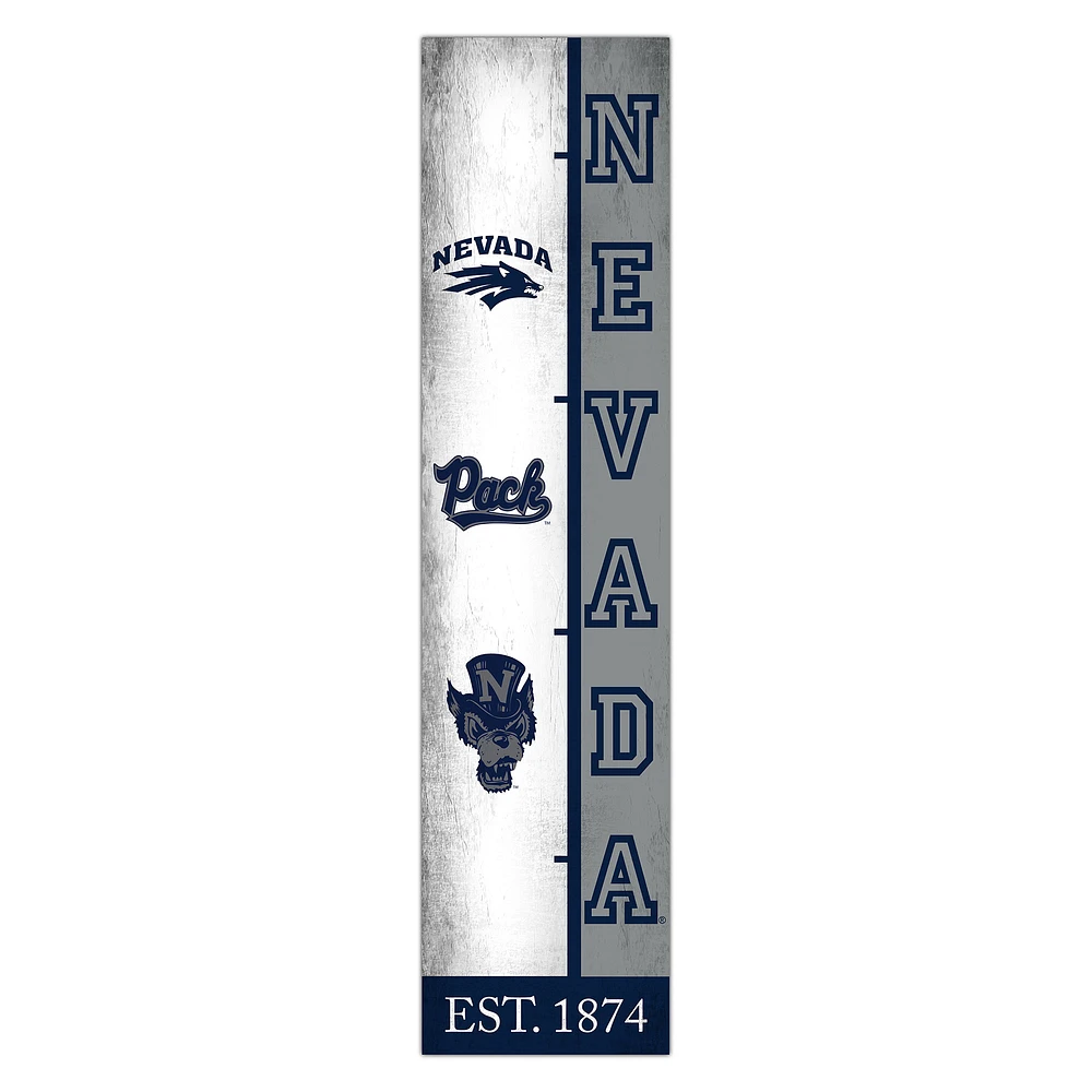 Nevada Wolf Pack 6" x 24" Progression Wood Sign