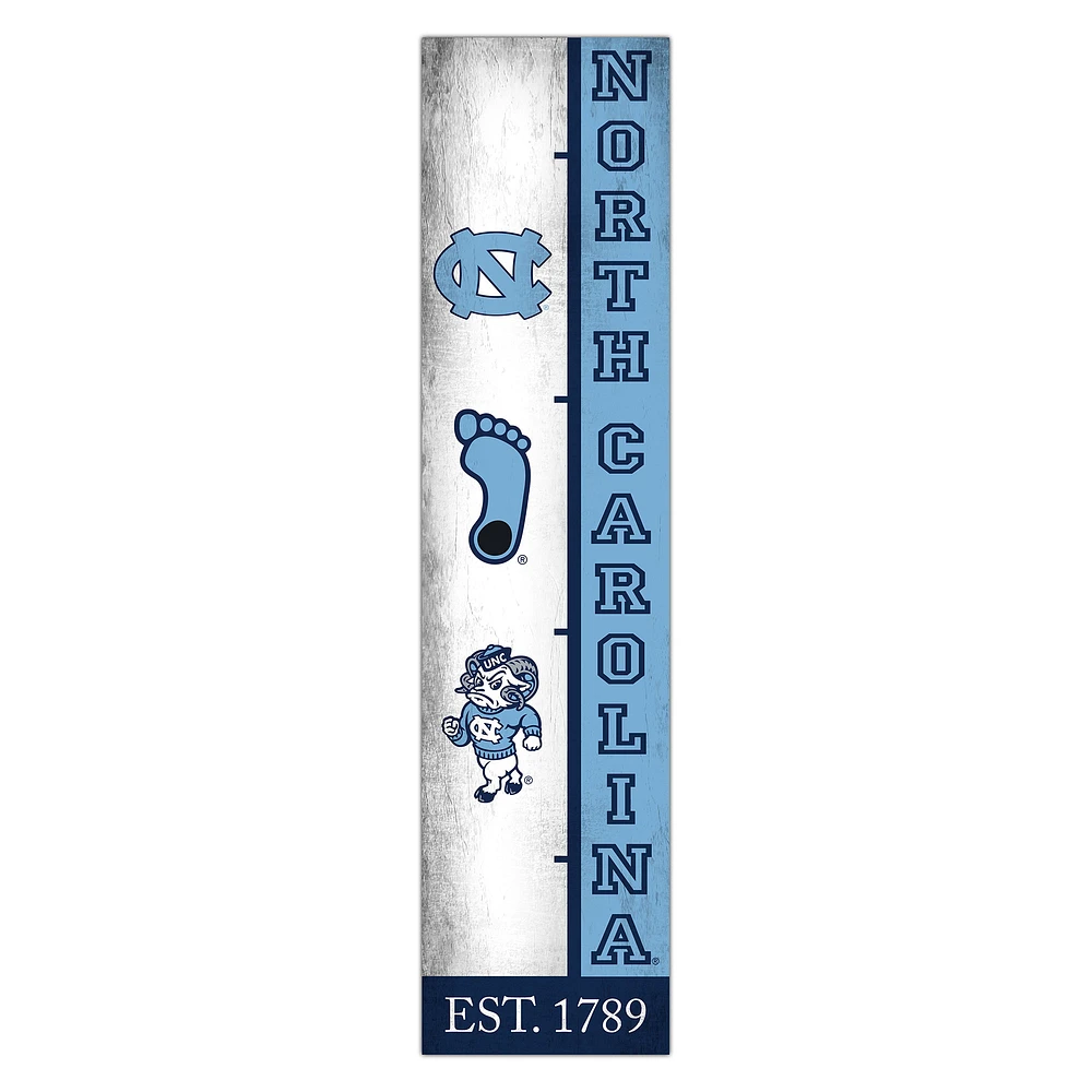 North Carolina Tar Heels 6" x 24" Progression Wood Sign
