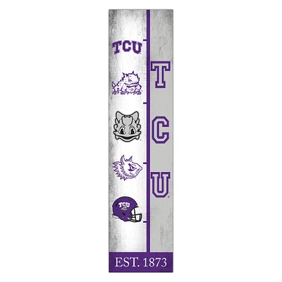 TCU Horned Frogs 6" x 24" Progression Wood Sign