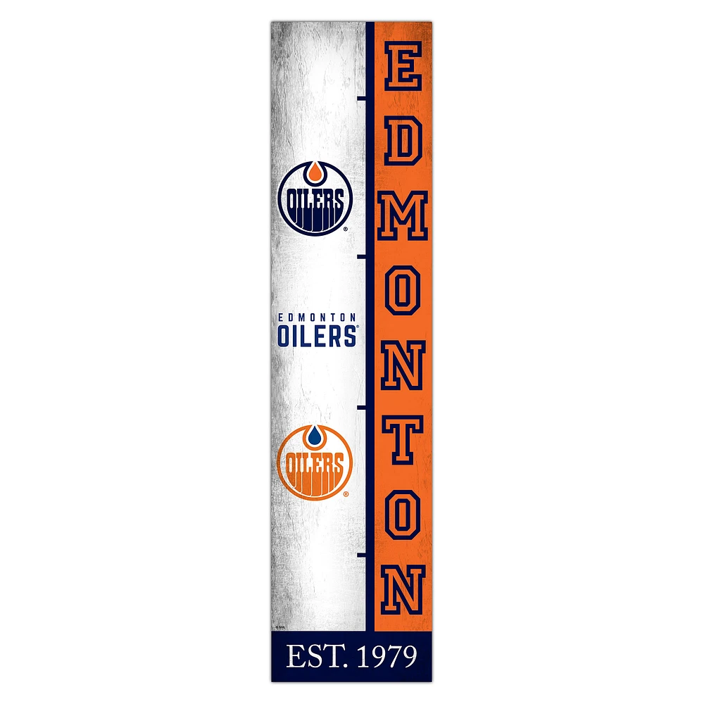 Edmonton Oilers 6" x 24" Progression Wood Sign