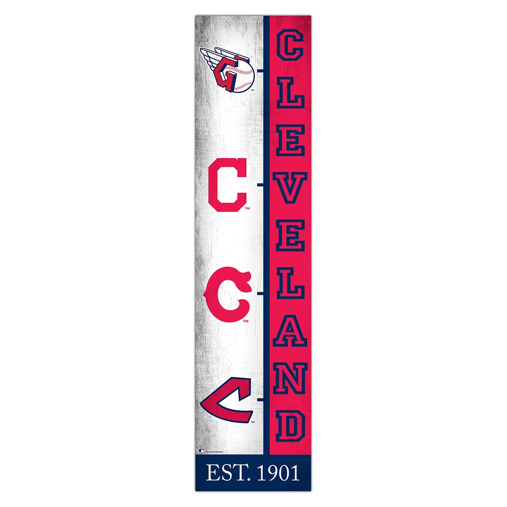 Cleveland Guardians 6" x 24" Progression Wood Sign