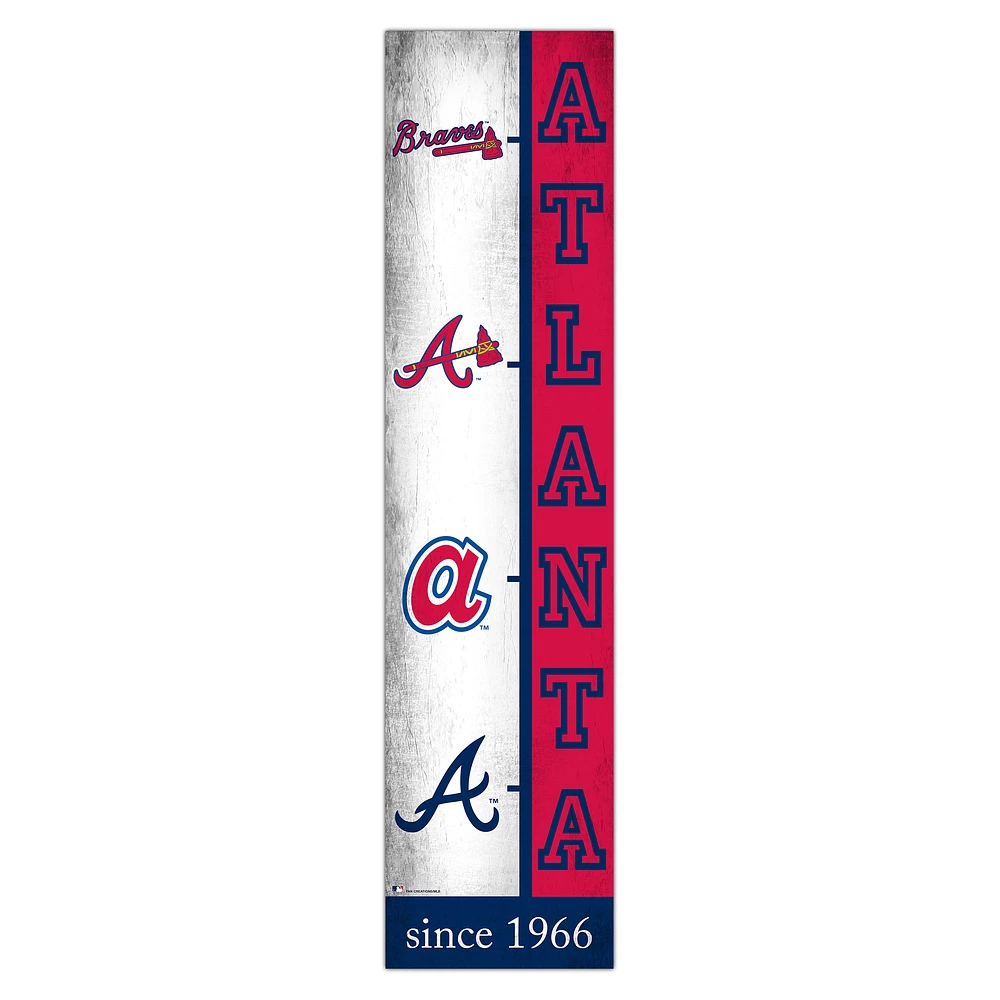 Atlanta Braves 6" x 24" Progression Wood Sign