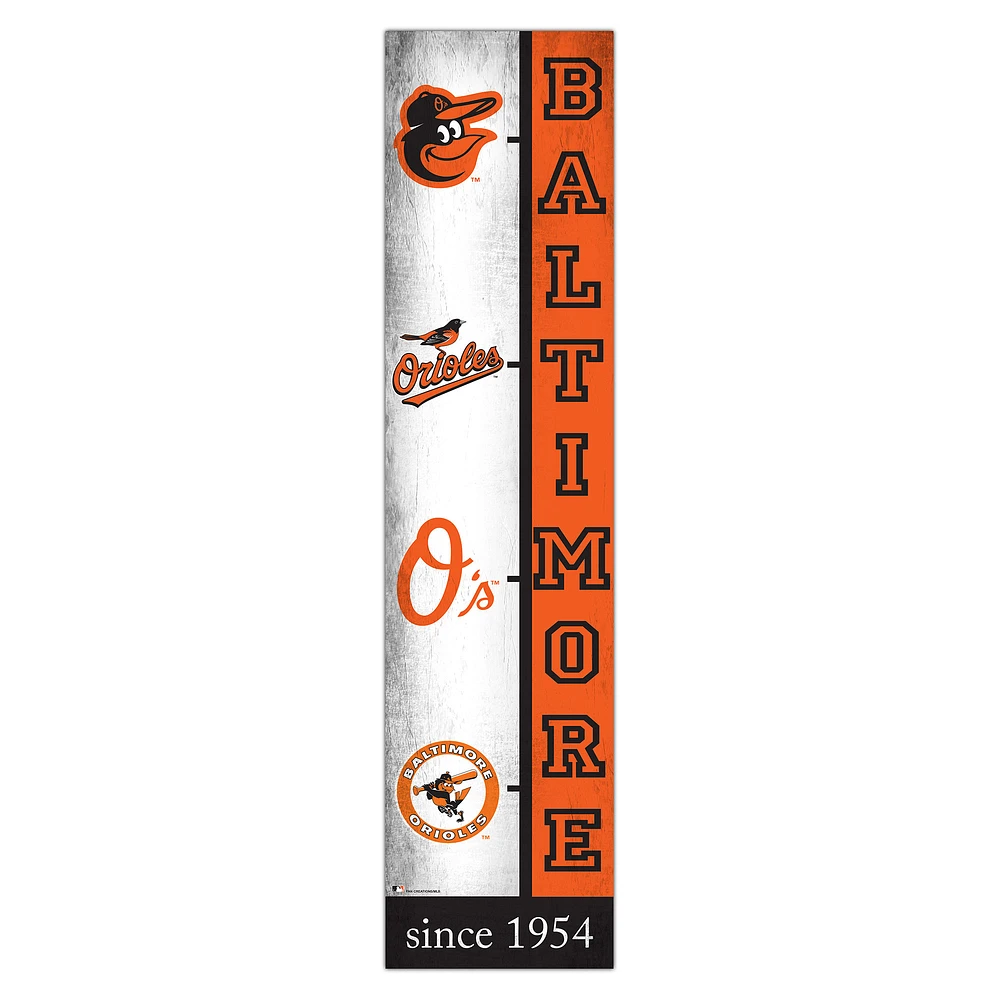Baltimore Orioles 6" x 24" Progression Wood Sign