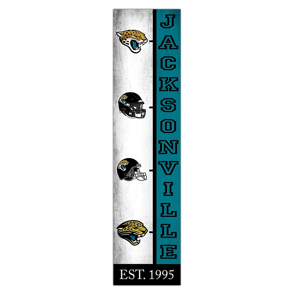 Jacksonville Jaguars 6" x 24" Progression Wood Sign