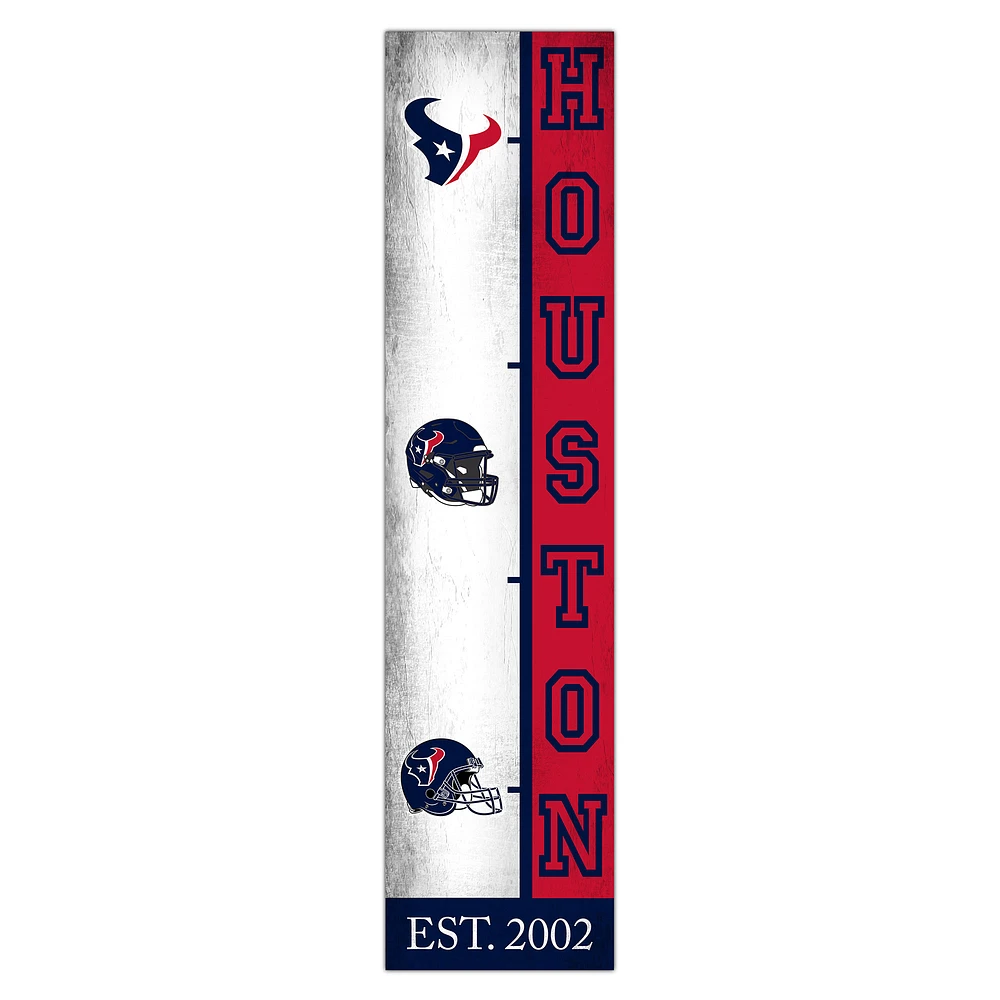 Houston Texans 6" x 24" Progression Wood Sign