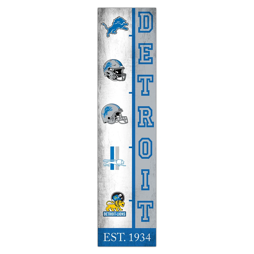 Detroit Lions 6" x 24" Progression Wood Sign