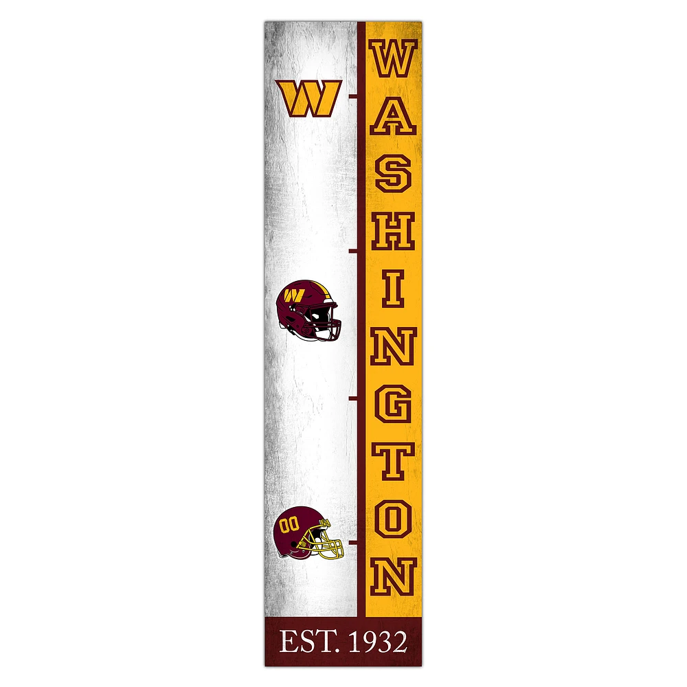 Washington Commanders 6" x 24" Progression Wood Sign
