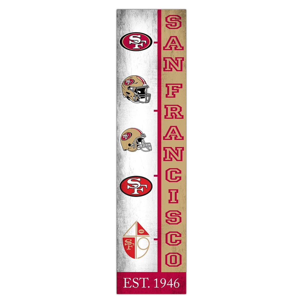San Francisco 49ers 6" x 24" Progression Wood Sign