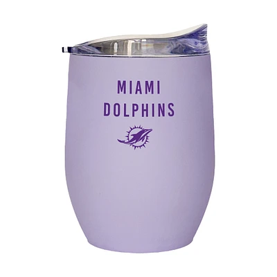 Miami Dolphins 16oz. Lavender Soft Touch Curved Tumbler