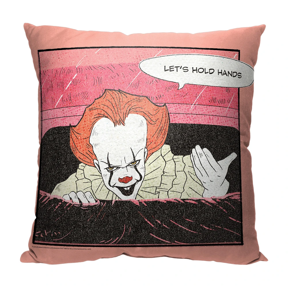 The Northwest Group Pennywise It 18" x 18" Let's Hold Hands Pillow