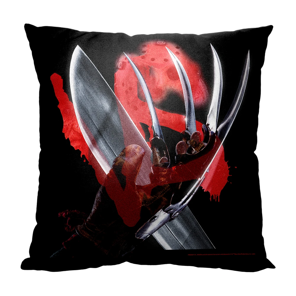 The Northwest Group Freddy Vs. Jason 18" x 18" Brandish Your Weapons Pillow