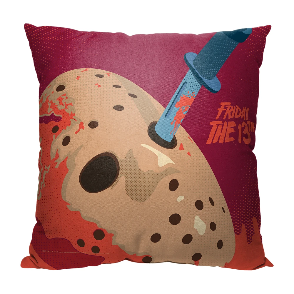The Northwest Group Jason Voorhees Friday the 13th 18" x 18" Comic Mask Pillow