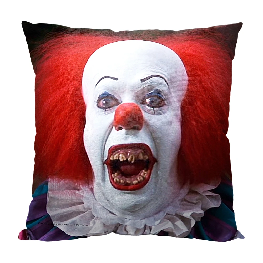 The Northwest Group Pennywise It 18" x 18" Not So Friendly Clown Pillow