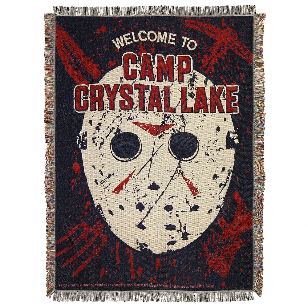 The Northwest Group Jason Voorhees Friday the 13th 48" x 60" Welcome To Camp Tapestry Throw Blanket