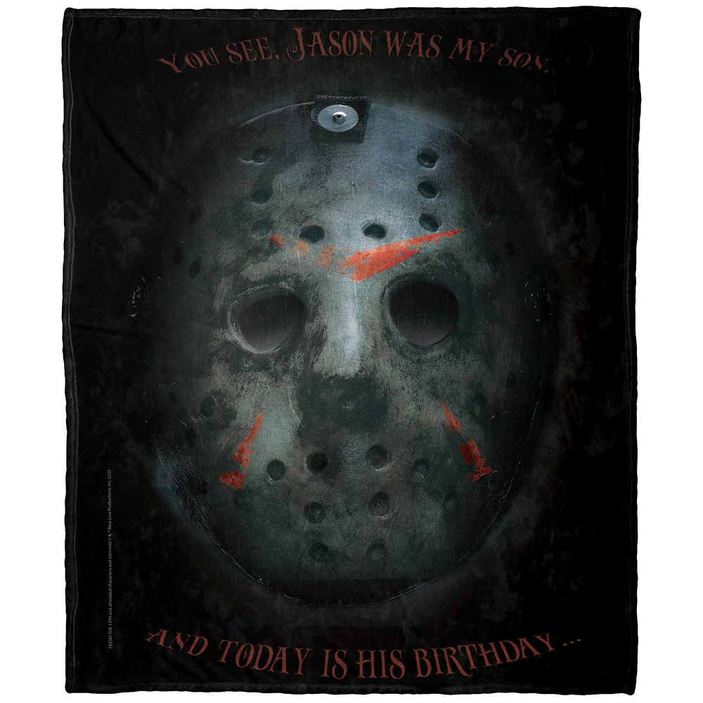 The Northwest Group Jason Voorhees Friday the 13th 50" x 60" Today is His Birthday Silk Touch Throw Blanket