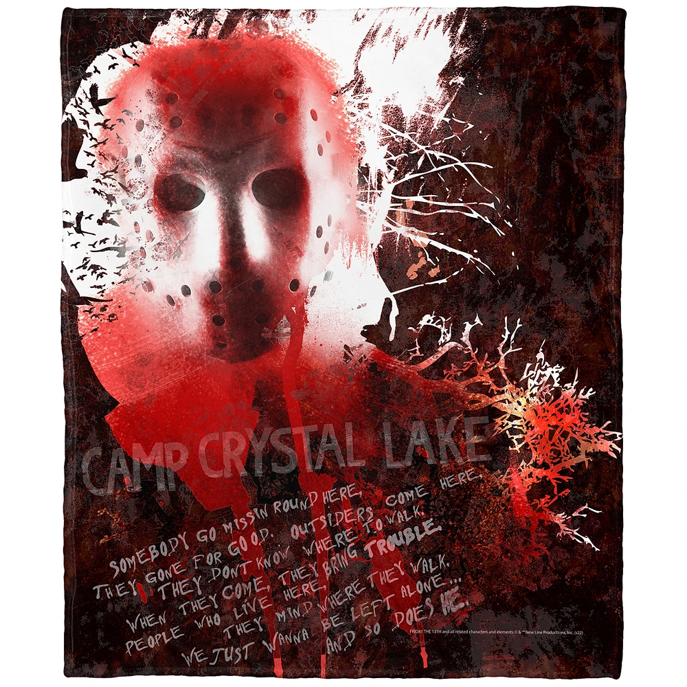 The Northwest Group Jason Voorhees Friday the 13th 50" x 60" The Killer of Camp Crystal Lake Silk Touch Throw Blanket