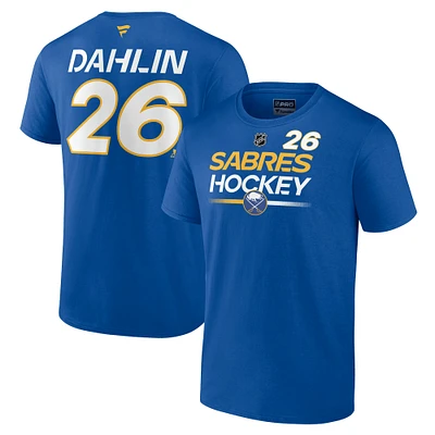 Men's Fanatics Rasmus Dahlin Royal Buffalo Sabres Authentic Pro Prime Name & Number T-Shirt