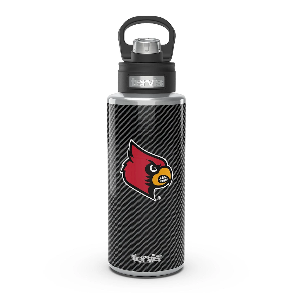 Tervis Louisville Cardinals 32oz. Carbon Fiber Wide Mouth Water Bottle
