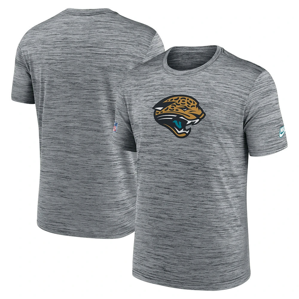 Men's Nike Gray Jacksonville Jaguars Sideline Velocity Throwback Logo Performance T-Shirt