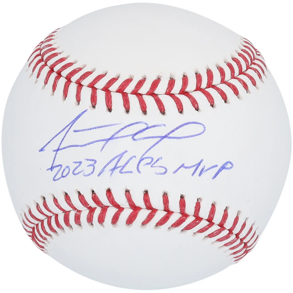 Adolis Garcia Texas Rangers Autographed Baseball with "2023 ALCS MVP" Inscription