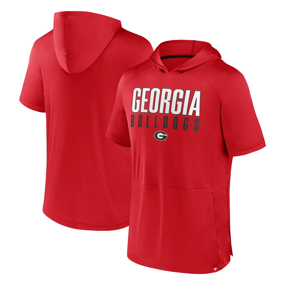 Men's Fanatics Red Georgia Bulldogs Core Read Hoodie T-Shirt
