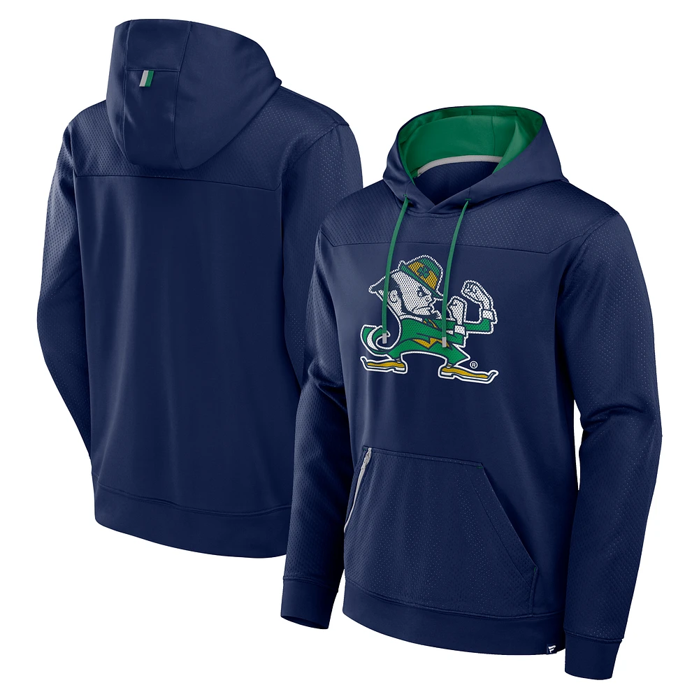 Men's Fanatics Navy Notre Dame Fighting Irish Defender Dot Faded Primary Pullover Hoodie