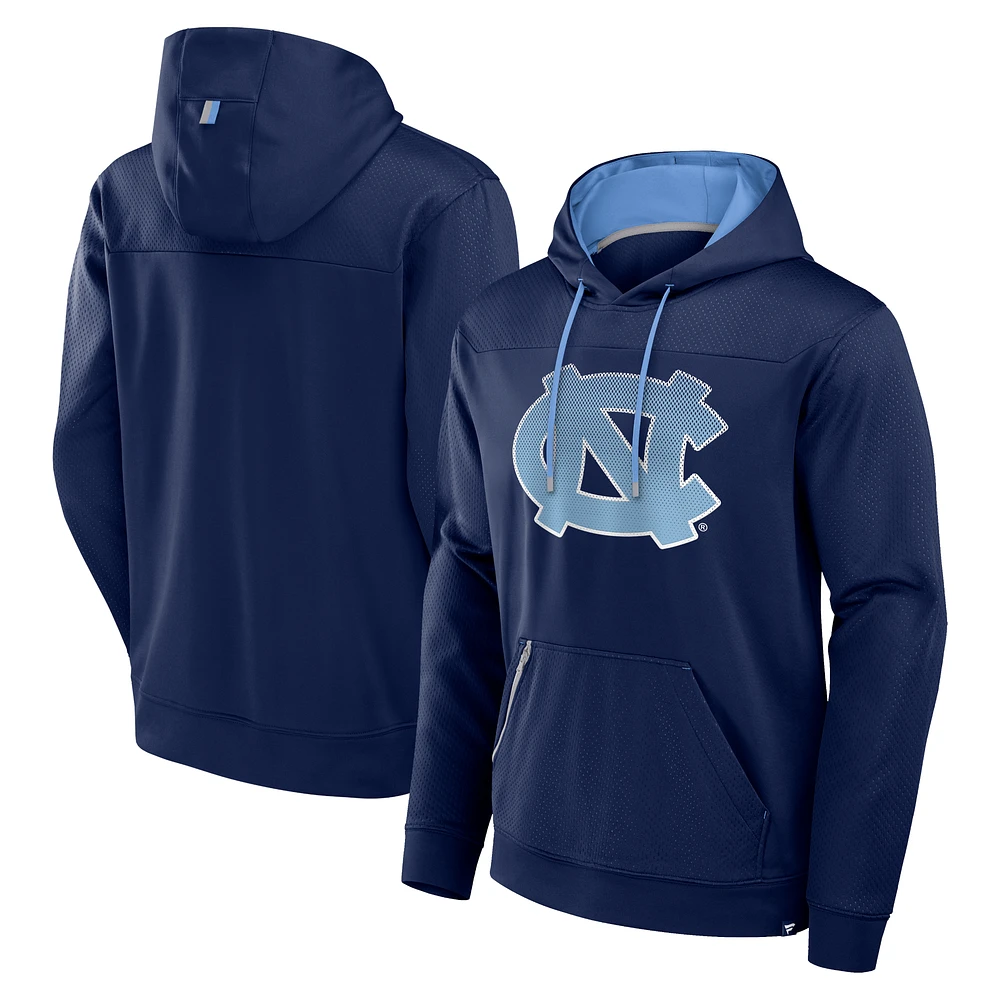 Men's Fanatics Navy North Carolina Tar Heels Defender Dot Faded Primary Pullover Hoodie