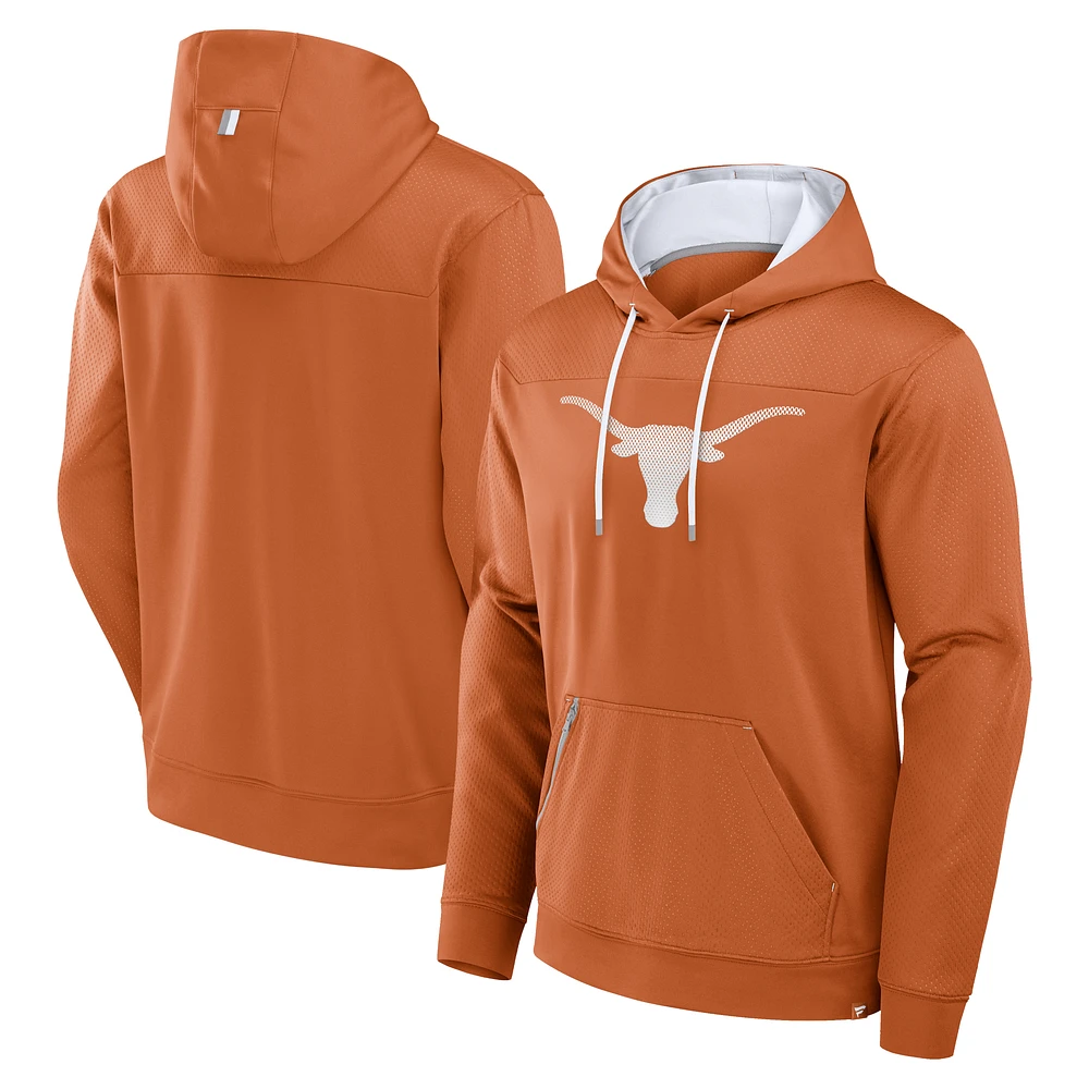 Men's Fanatics Texas Orange Longhorns Defender Dot Faded Primary Pullover Hoodie