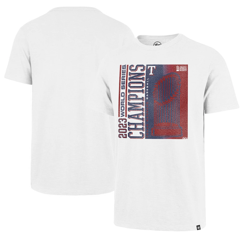 Men's '47 White Texas Rangers 2023 World Series Champions Playoff Scrum T-Shirt