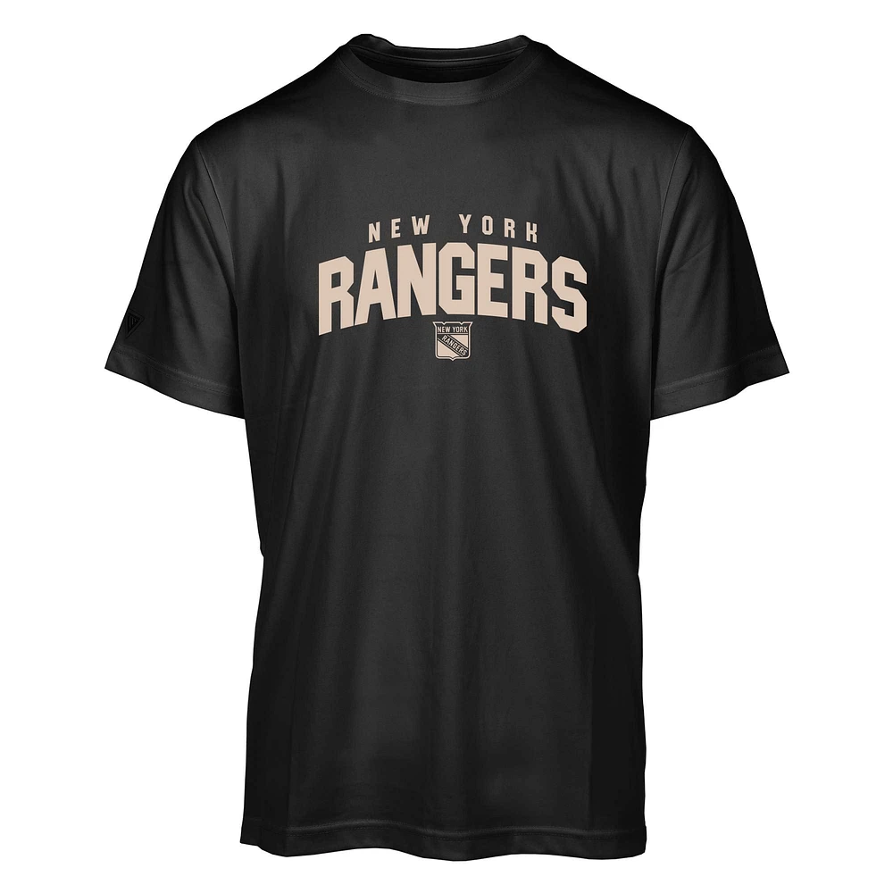Men's Levelwear Black New York Rangers Anthem Performance T-Shirt