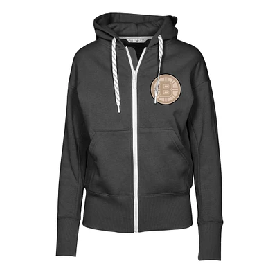 Women's Levelwear Black Boston Bruins Gardinia Full-Zip Hoodie