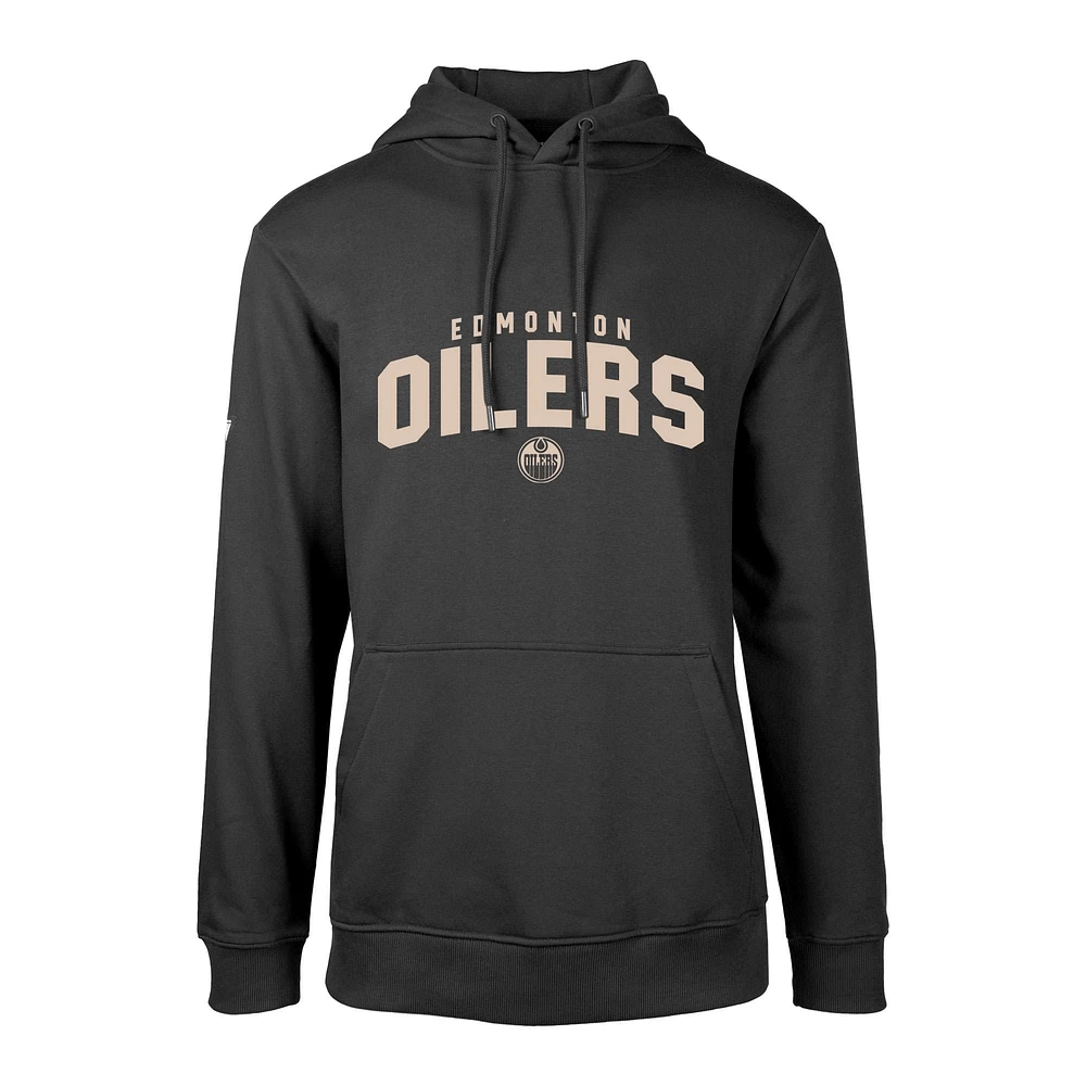 Men's Levelwear Black Edmonton Oilers Podium Pullover Hoodie
