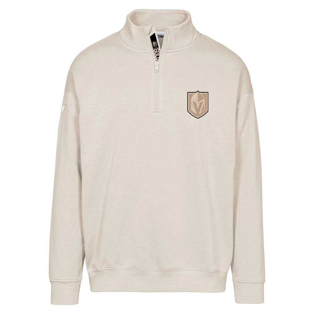 Men's Levelwear Khaki Vegas Golden Knights Murray Quarter-Zip Pullover Top