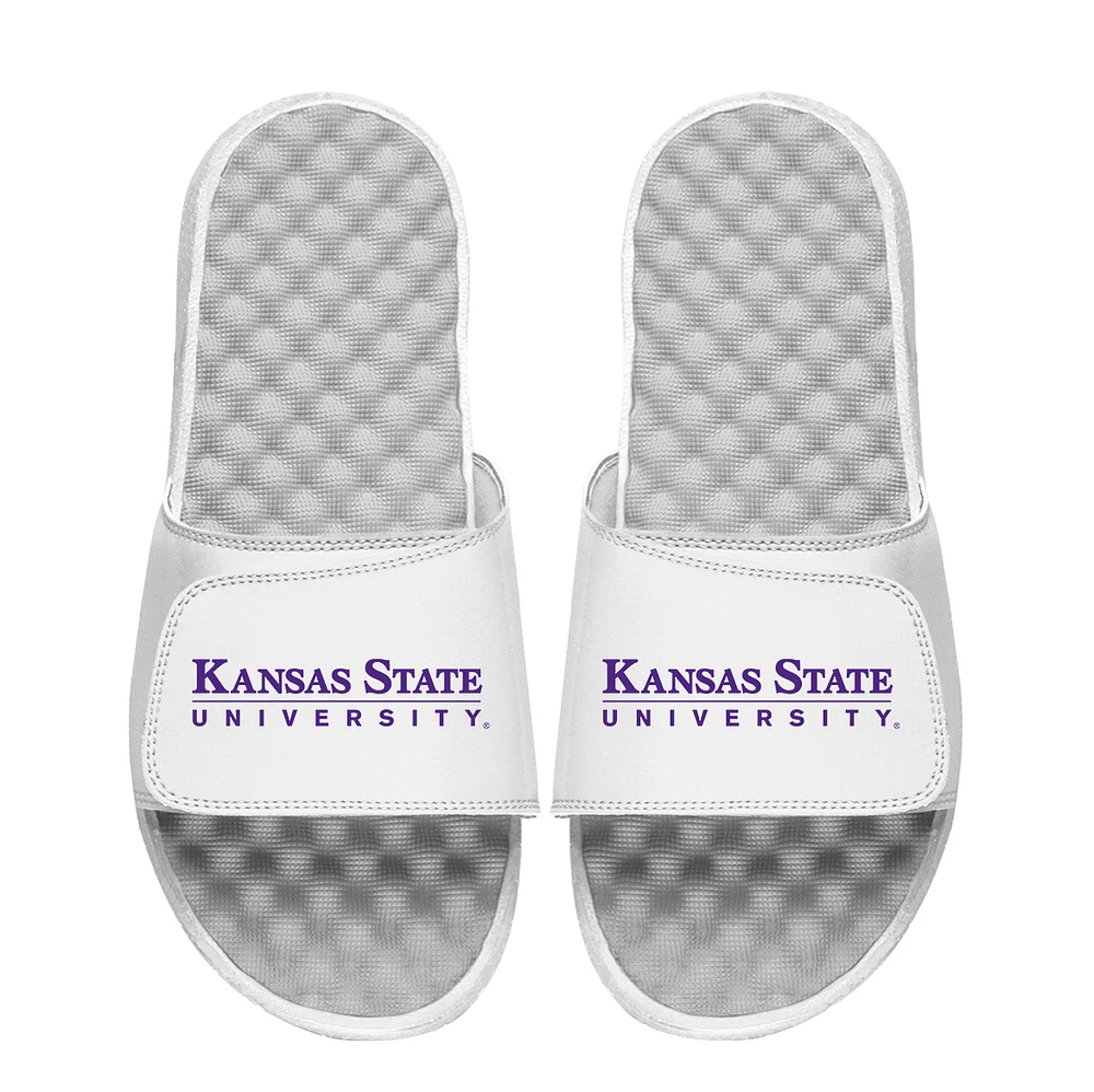 Youth ISlide Kansas State Wildcats Wordmark Stack Slide Sandals