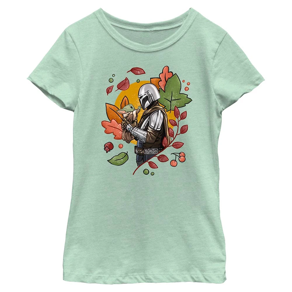 Girl's Youth Mad Engine Mint The Mandalorian Autumn Graphic T-Shirt