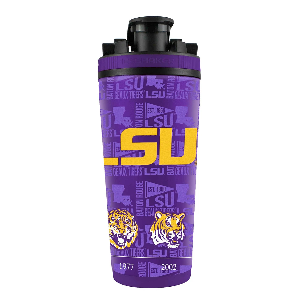 LSU Tigers 26oz. 4D Stainless Steel Shaker Bottle