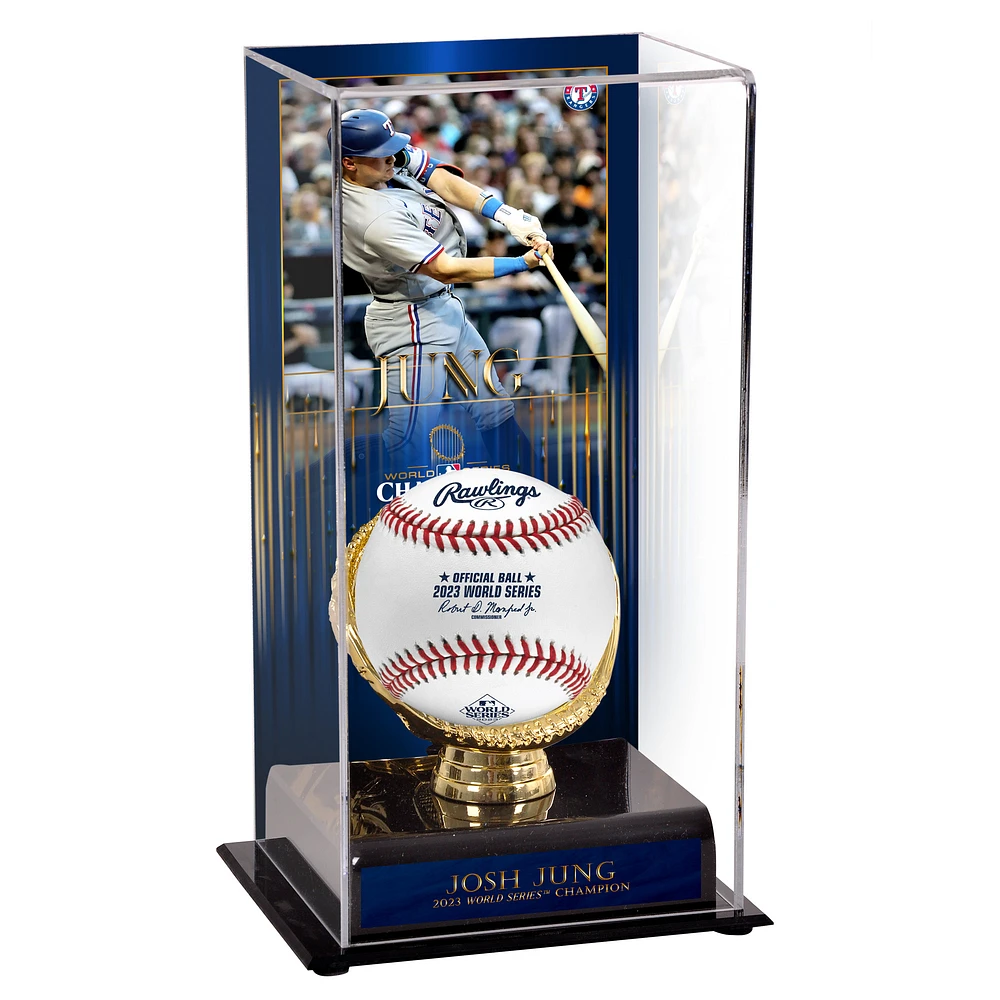 Josh Jung Texas Rangers 2023 MLB World Series Champions Sublimated Display Case with Image