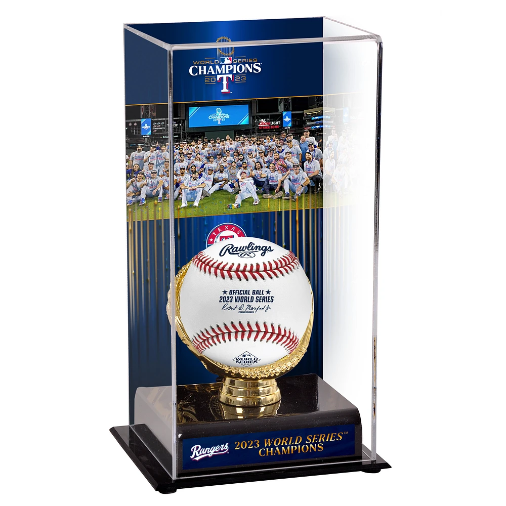 Texas Rangers 2023 MLB World Series Champions Sublimated Display Case with Image